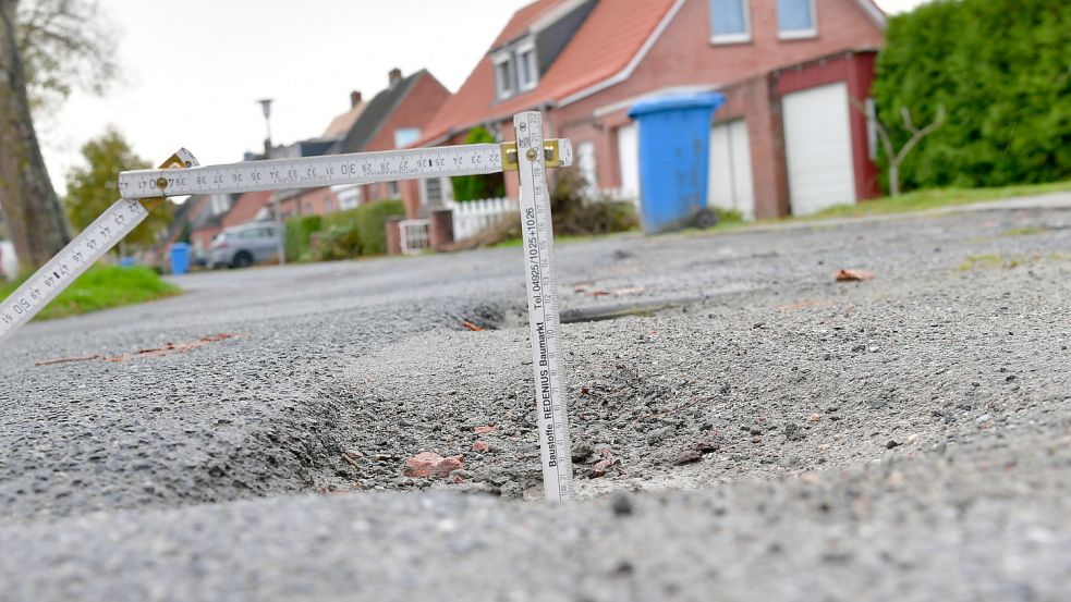 So sieht es auf einer Straße aus, die in den Top 6 der sanierungsbedürftigen Straßen auf Platz 6 steht. Foto: Wagenaar