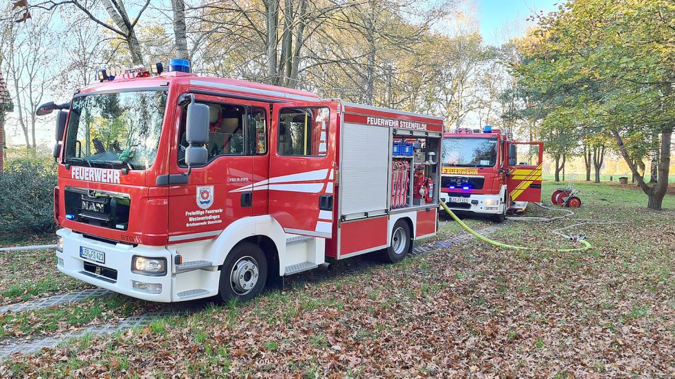 Die Feuerwehren aus Steenfelde und Flachsmeer konnten am Sonntagnachmittag durch ihr schnelles Eingreifen einen Zimmerbrand in einem Wohnhaus an der Großwolder Straße bei Steenfelde rasch löschen. Foto: Feuerwehr