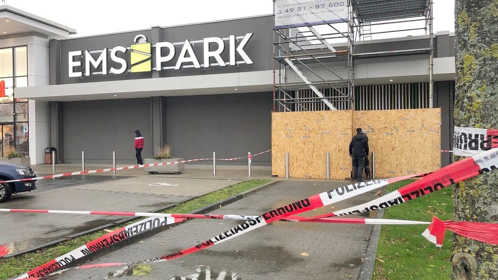 Der Ems-Park war in der Nacht Ziel der Automatenknacker. Foto: Nording