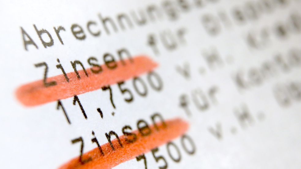Die Zinsen für den Dispokredit lagen im November bei durchschnittlich 9,89 Prozent. Foto: Hildenbrand/DPA