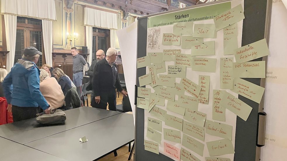 Auf einer Stelltafel wurden Ideen und Anregungen für eine attraktive Altstadt gesammelt. Foto: Kierstein