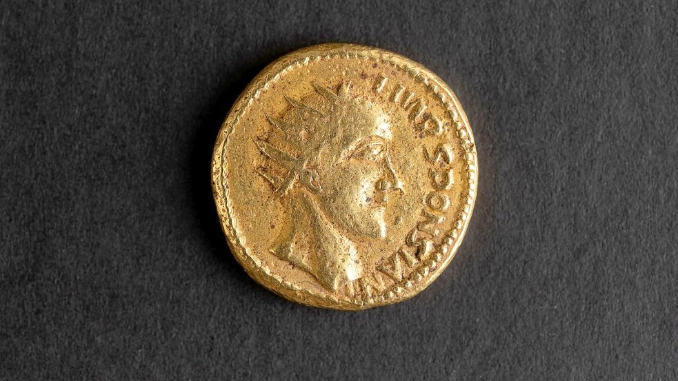 Diese Goldmünze ist die einzige Spur, die wir von Sponsianus haben. Foto: afP/HANDOUT