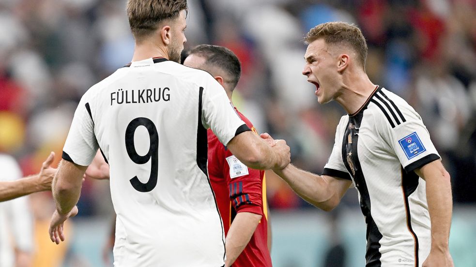 Niclas Füllkrug bewahrt Deutschland vor weiterem WM-Rückschlag. Foto: dpa/Federico Gambarini