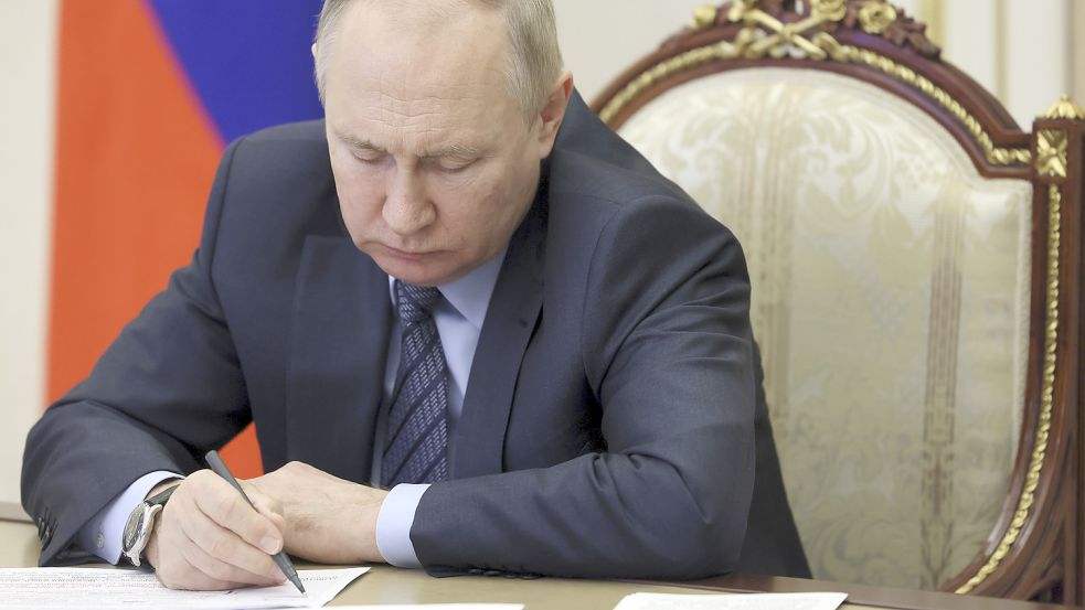 Wähnt sich mit seinem Überfall auf die Ukraine im Recht: Russlands Präsident Wladimir Putin. Foto:Pool Sputnik Kremlin via AP/Picture Alliance/DPA