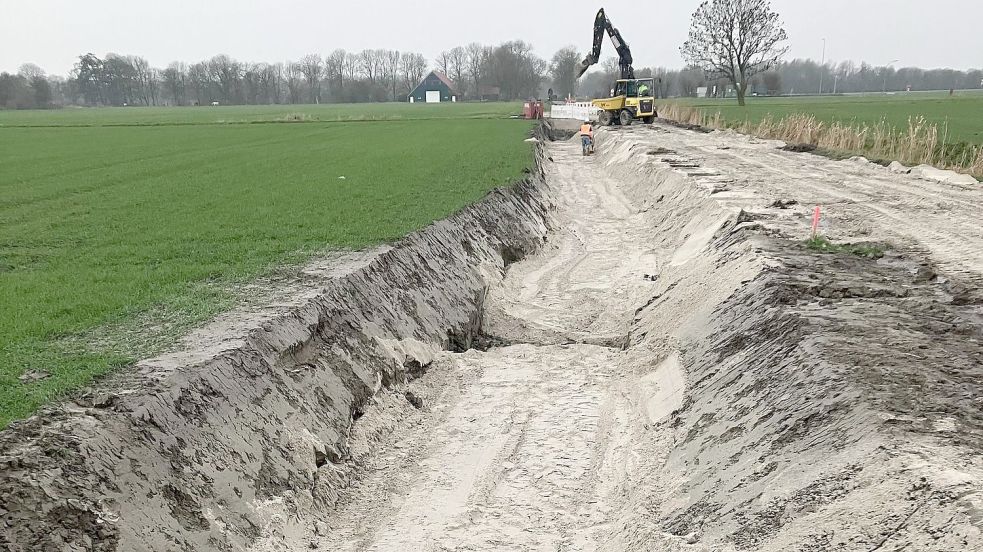 Die erste Neuconnect-Baustelle bei Fedderwarden. Foto: Fischer