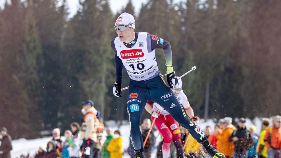 Präsentierte sich laufstark: Vinzenz Geiger. Foto: Tom Weller/dpa