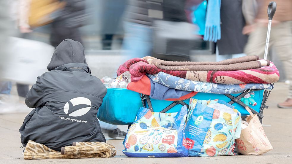 In Großstädten wie hier in Hamburg leben viele Menschen auf der Straße. Foto: imago images/Nikito
