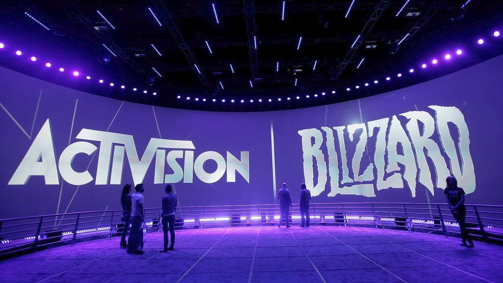 Der Stand von Activision Blizzard auf einer Messe in Los Angeles. Foto: Jae C. Hong/AP/dpa