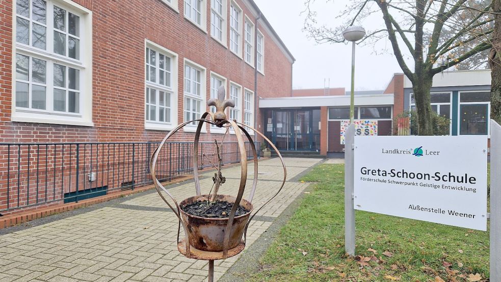 Die ehemalige Pestalozzi-Schule in Weener wird aktuell noch als Außenstelle der Greta-Schoon-Schule in Leer genutzt. Foto: Gettkowski