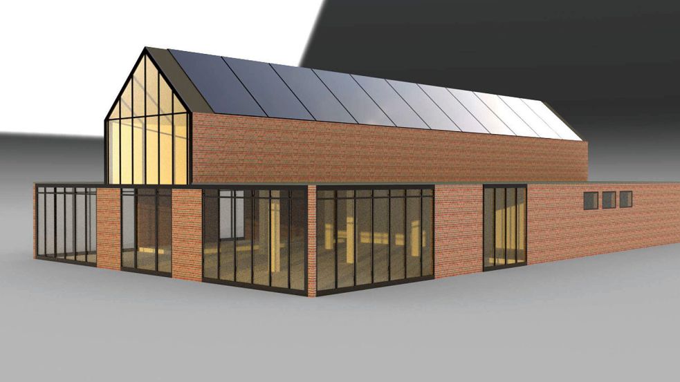 So sieht eine erste Projektskizze der neuen Markthalle aus. Es ist noch nicht der endgültige Plan. Grafik: CE Franchise GmbH