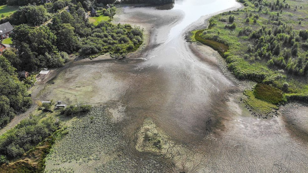Diese Foto zeigt, wie dramatisch der Zustand des Sandwaters war. Das Leck ist inzwischen abgedichtet. Weitere Lösungen werden gesucht. Foto: Archiv