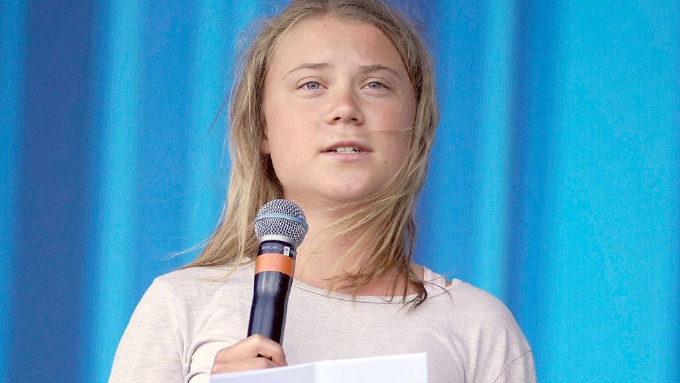 Die schwedische Klimaaktivistin Greta Thunberg bei einem Auftritt im Sommer 2022 beim Glastonbury Festival. Foto: Press Association/Yui Mok