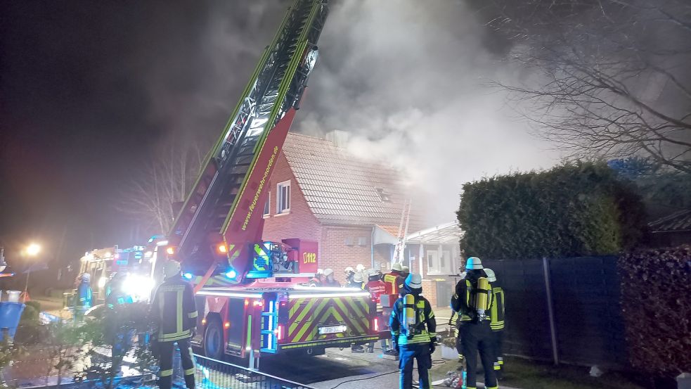 Die Einsatzkräfte der Feuerwehr waren in Hage im Einsatz. Foto: Kreisfeuerwehrverband Aurich