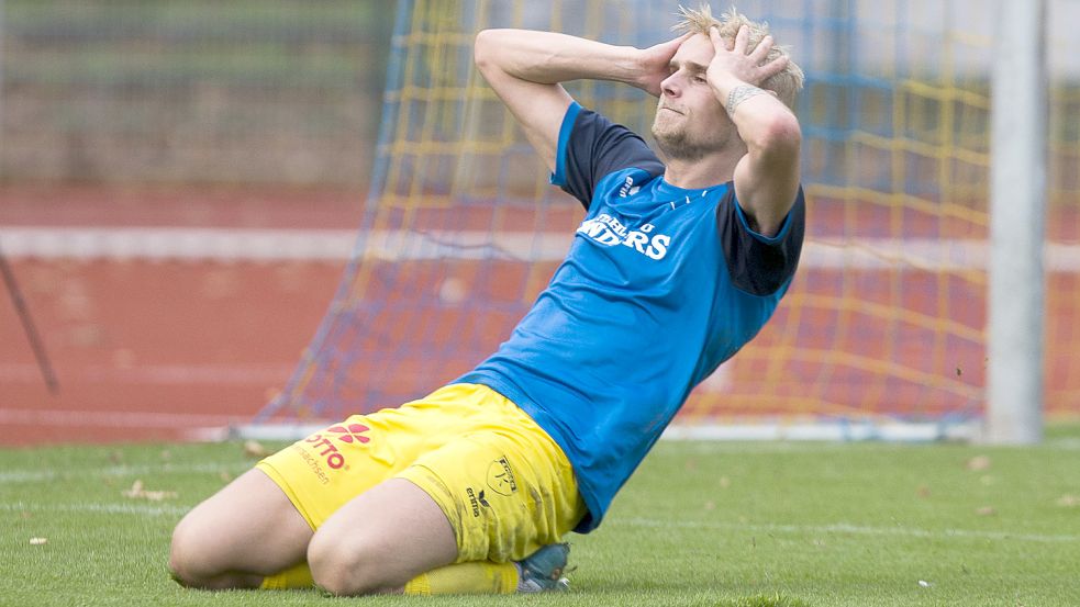 Marvin Eilerts spielte seit Januar 2017 für Kickers. Nun will sich der Verein sofort von ihm trennen. Foto: Doden/Emden