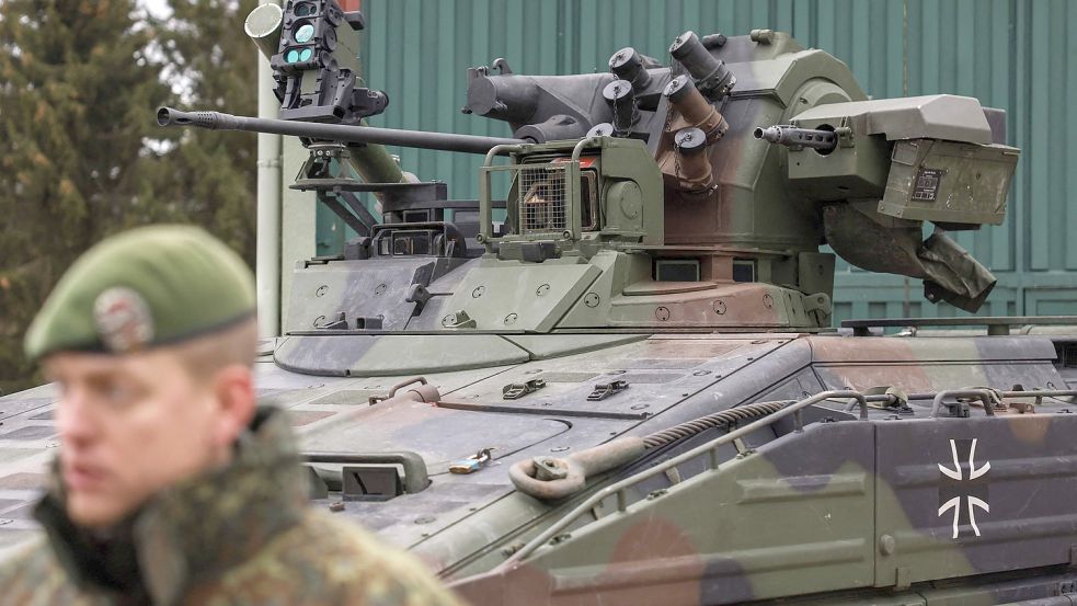 Der Marder der Bundeswehr hat für viele Lacher gesorgt. Foto: AFP/ODD ANDERSEN