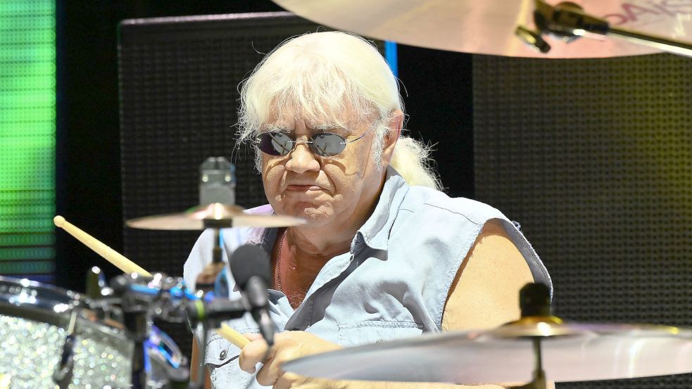 Hier ist Ian Paice bei einem Auftritt von „Deep Purple“ vom 2. Juli in Rom zu sehen. DPA-Foto: Domenico Cippitelli