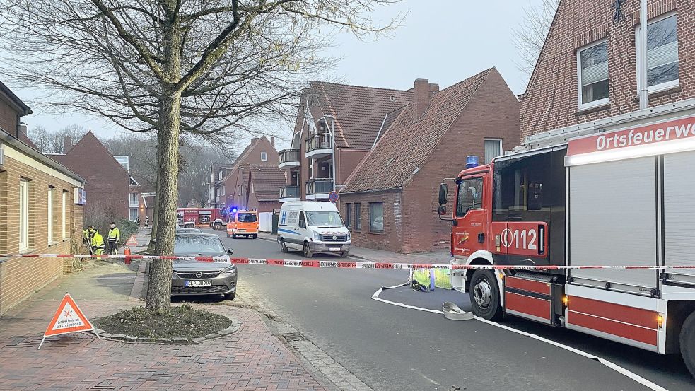 Die Feuerwehr war wegen eines Gasaustritts im Emder Boltentorviertel im Einsatz. Foto: Löschen