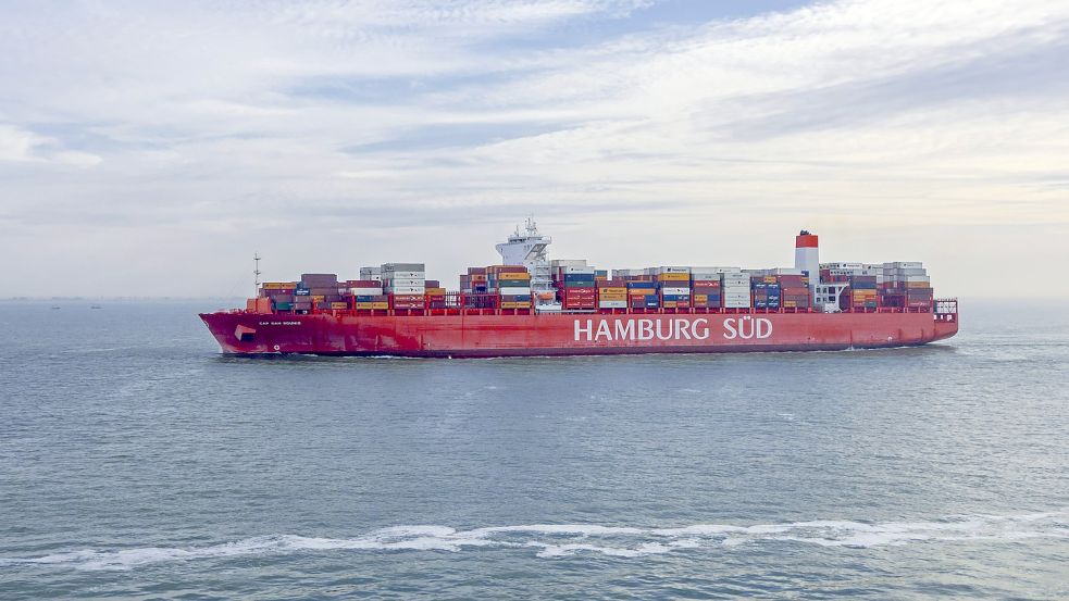 Das Containerschiff „Cap San Sounio“ der Reederei Hamburg Süd. Foto: www.imago-images.de
