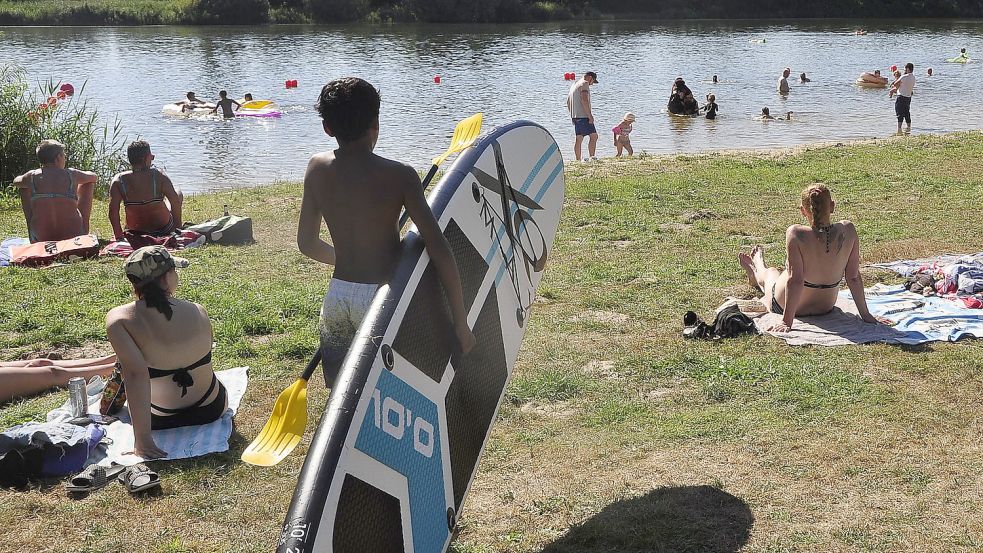 Der Badesee in Holtgaste ist beliebt. Foto: Wolters/Archiv
