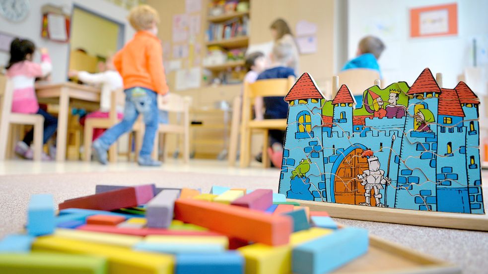 Die allermeisten Kitas in der Gemeinde Krummhörn sind nicht auf Ganztagsbetreuung und auf den steigenden Platzbedarf eingerichtet. Das ist eines der Ergebnisse der Bedarfsanalyse. Symbolfoto: DPA