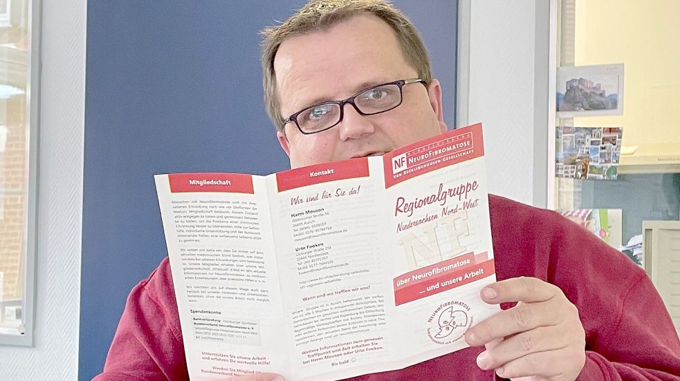 Harm Mouson findet Kraft durch seine Arbeit in der Neurofibromatose-Selbsthilfegruppe. Foto: Boschbach