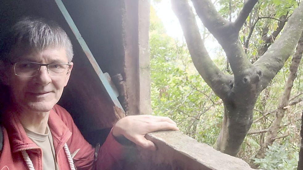 Da war noch alles gut: Jochen Sollermann zu Beginn seines Wandertrips. Foto: Sollermann