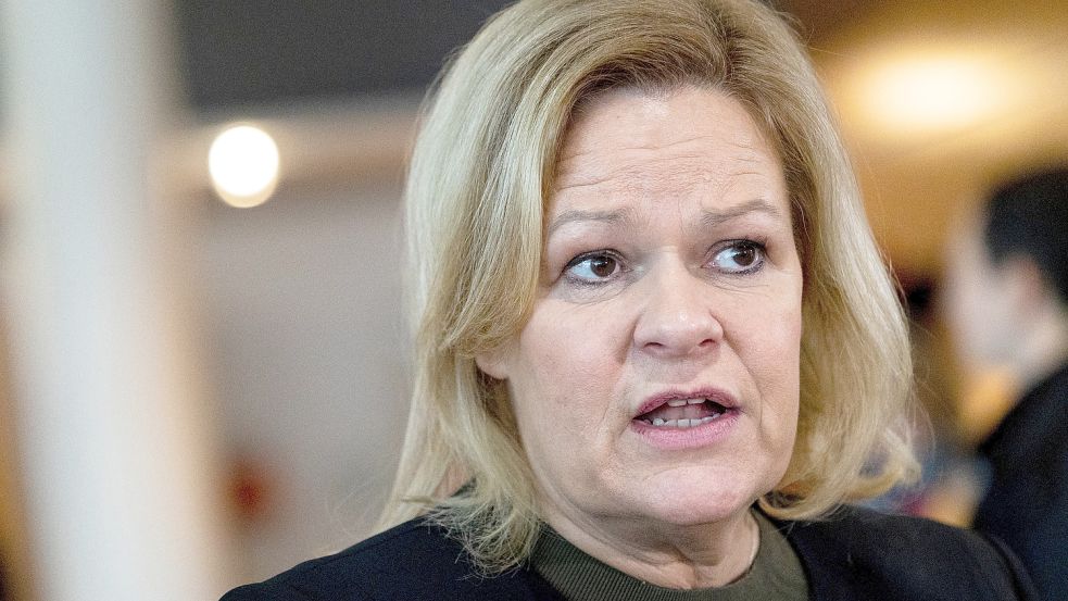 Lehnt Obergrenzen für Flüchtlinge ab: Bundesinnenministerin Nancy Faeser (SPD). Foto: Carsten Koall