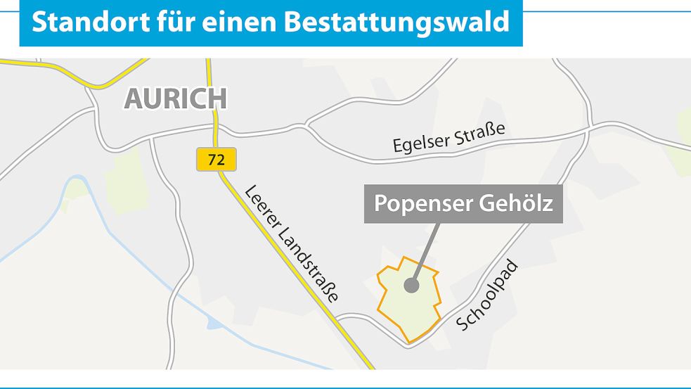 Der künftige Bestattungswald liegt rund zwei Kilometer vom Stadtzentrum entfernt.