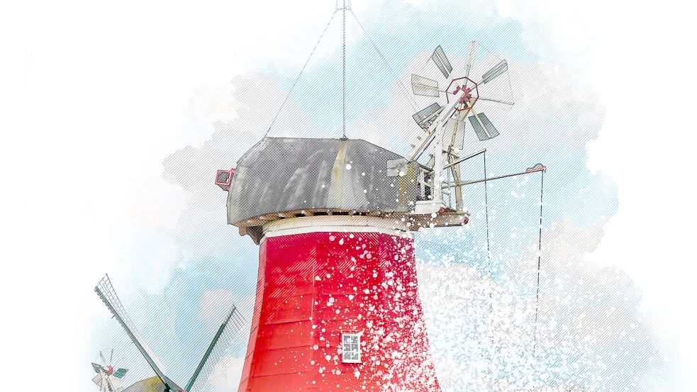Die rote Mühle in Greetsiel hat viele Besonderheiten. Gestaltung: Ortgies/Will