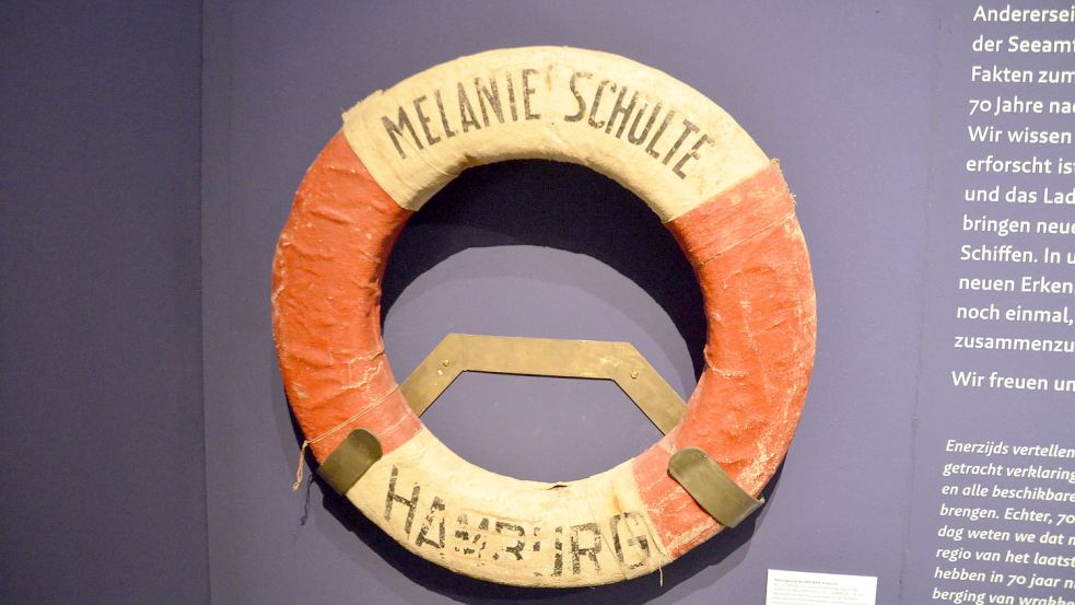 Nicht viel ist von dem Frachter „Melanie Schulte“ übrig geblieben, nachdem dieser 1952 sank. Dieser Rettungsring wurde gefunden. Foto: Landesmuseum