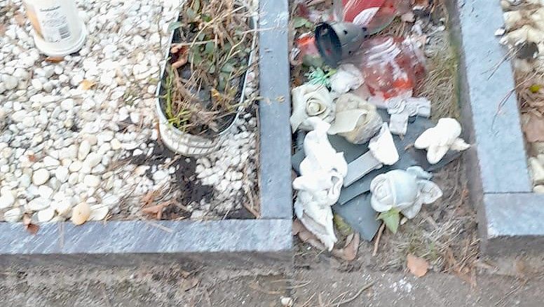 Zertrümmert, abgeräumt, und zum Teil zerstört: Wer lässt den kleinen Jungen nicht in Frieden ruhen? Foto: Familie von Nico Jamie-Lee