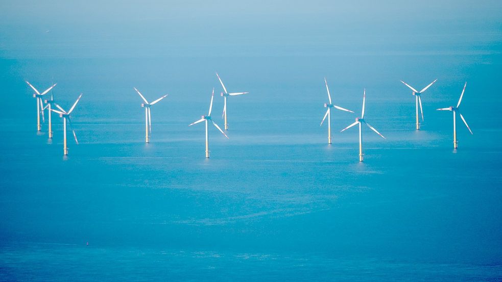 Ein Offshore-Windpark in der Nordsee. Wie werden solche Stromlieferanten vor Sabotage geschützt? Foto: Schuldt/dpa