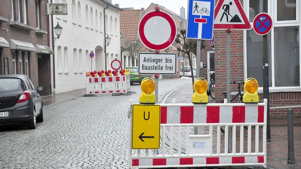 Für Autofahrer wurde eine Umleitung eingerichtet. Foto: Wolters