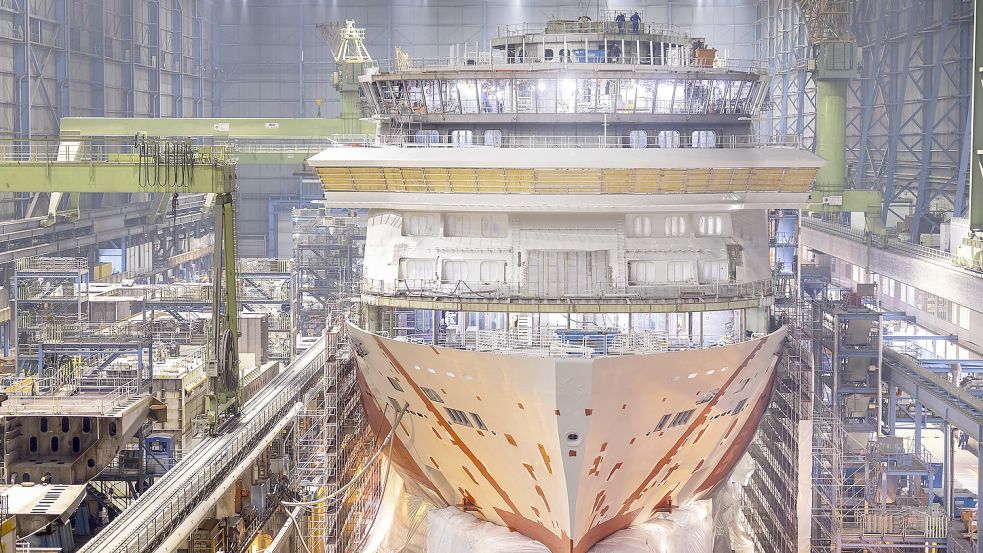Die „Silver Nova“ wird bereits bei der Meyer-Werft in Papenburg gebaut. Foto: Meyer-Werft