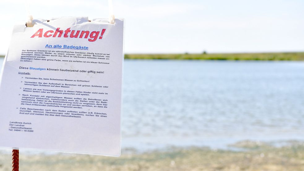 An dem See waren in der Vergangenheit mehrfach Blaualgen festgestellt worden.
