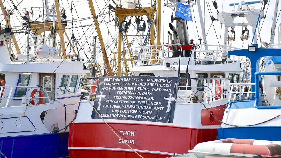 Hunderte Demonstranten haben am Donnerstag in Büsum gegen die geplante EU-Verordnung protestiert. Foto: