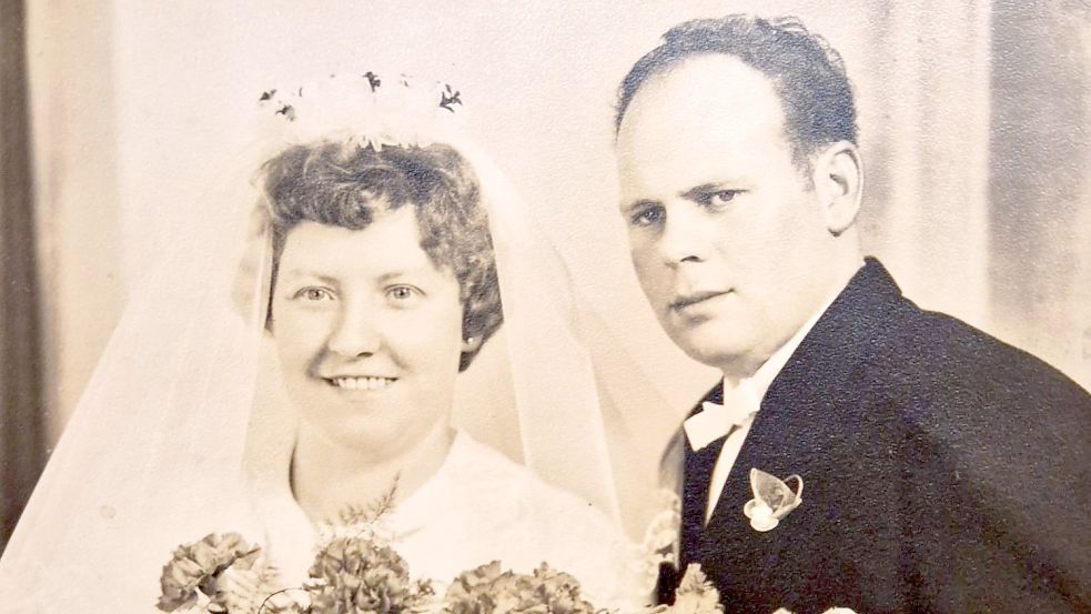 Das Ja-Wort gaben sich Kasjen und Therese Schüürmann vor 60 Jahren in Larrelt. Foto: Privat