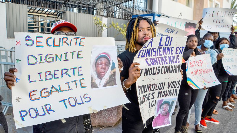 Proteste gegen Tunesiens Präsidenten Kais Saied: Schwarze Menschen fühlen sich nicht mehr sicher. Foto: www.imago-images.de