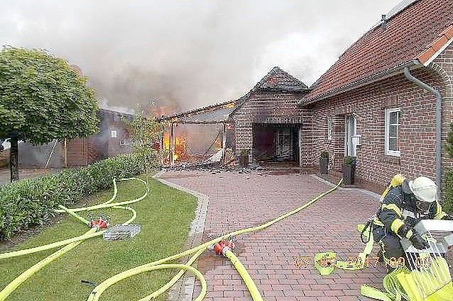 Das Feuer richtete großen Schaden an.