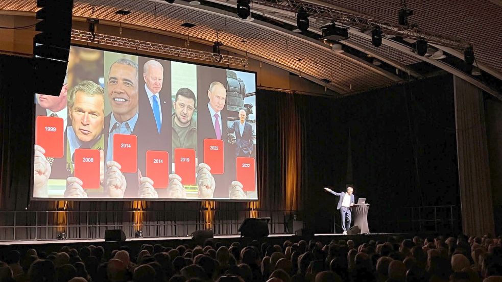 Mit seinen Ansichten zu den Ursachen des Ukraine-Krieges polarisiert der Schweizer Historiker Daniele Ganser. Foto: NOZ/Thomas Ludwig