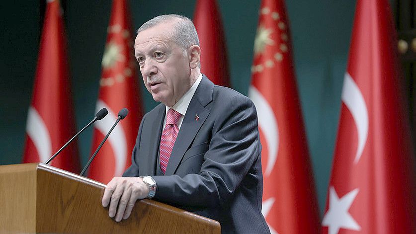 Könnte die Stimmen vieler Frauen in der Türkei verlieren: Präsident Recep Tayyip Erdogan. Foto: dpa/Turkish Presidency