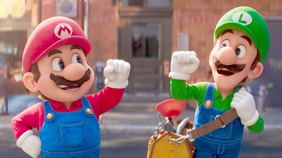 Mario und Luigi haben im Film die Stimmen von Chris Pratt und Charlie Day - statt die von Charles Martinet, der die Spiele spricht. Foto: Universal