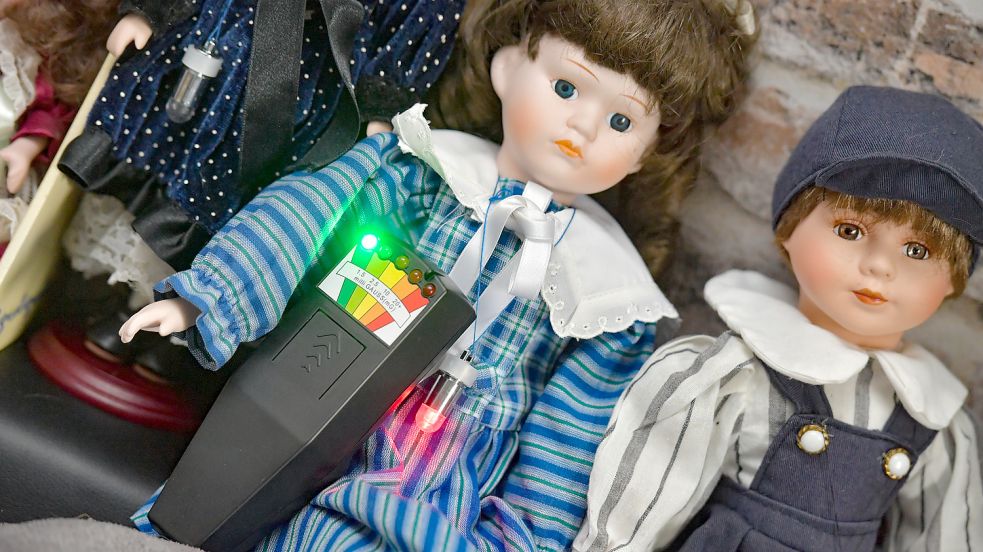 Die vermeintliche Kommunikation läuft etwa über ein Ballonlicht oder ein sogenanntes EMF-Gerät, das elektromagnetische Felder messen soll. Foto: Ortgies