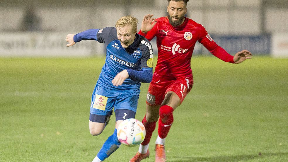 Nick Köster bestritt bisher 25 Regionalliga-Partien für Kickers. Foto: Doden/Emden