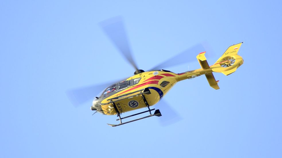 In Emden war ein Rettungshubschrauber im Einsatz. Symbolfoto: Pixabay