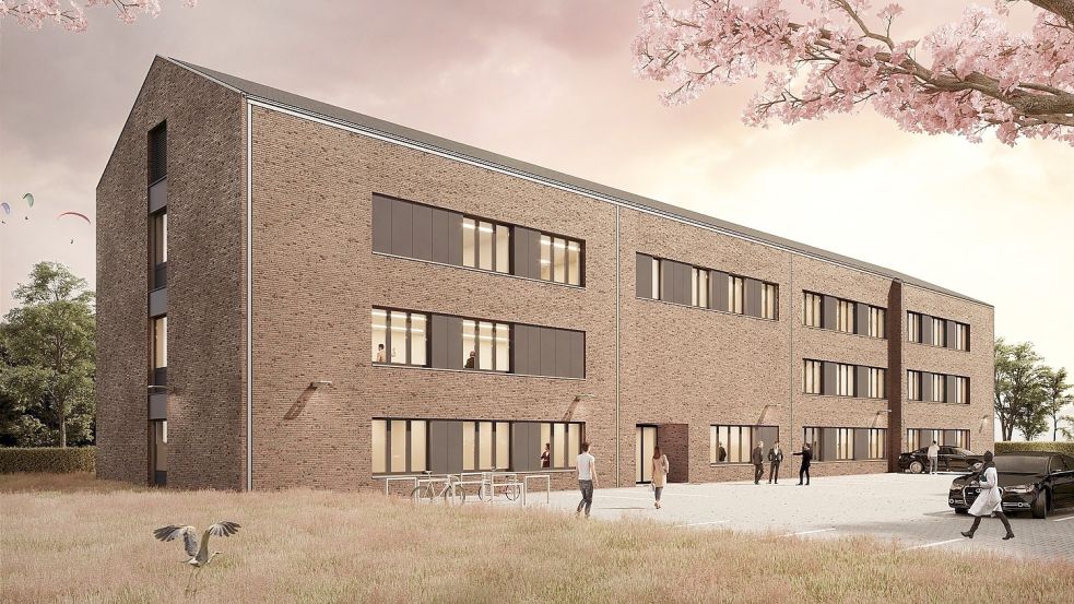 So soll der Neubau aussehen. Grafik: Staatliches Baumanagement Südniedersachsen / DIEfabrik Bremen