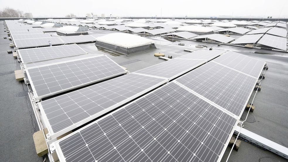 Auf Behörden-Dächern soll künftig mehr Solarstrom produziert werden. Foto: Kalaene/DPA