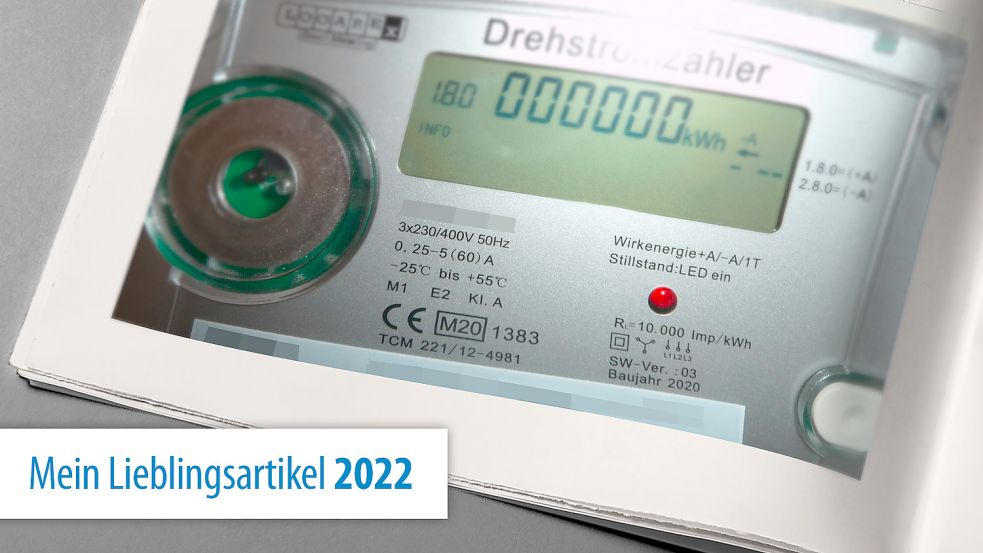 Der Stromzähler für die Photovoltaik-Anlage von Margret Kurrelvink steht nach wie vor auf Null. Foto: privat