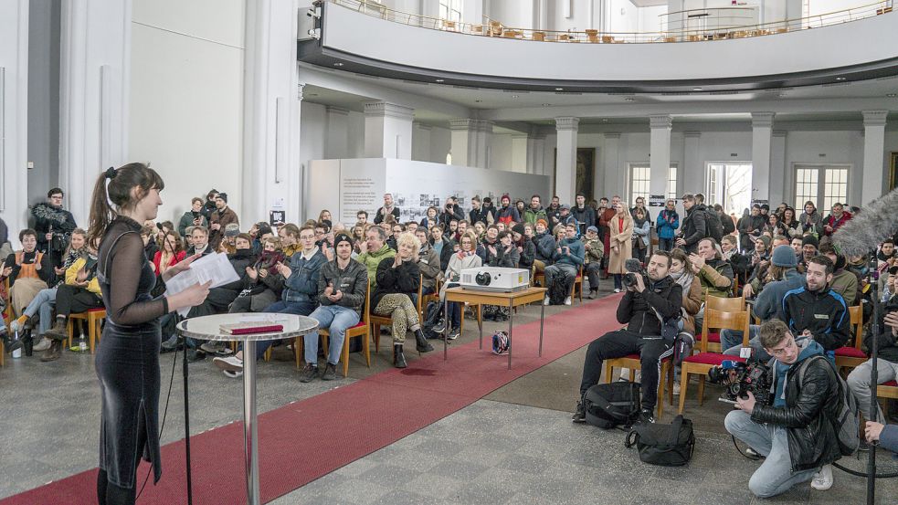 Klimaaktivisten der letzten Generation in der St.-Thomas-Kirche in Berlin-Kreuzberg am Mittwoch. Foto: Imago Images/Jürgen Held