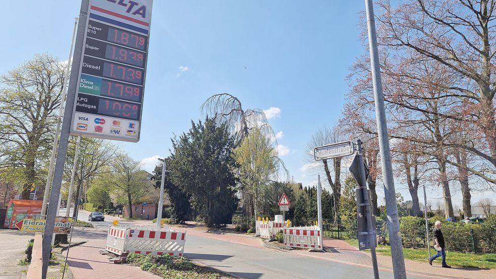 Bei der Tankstelle soll die Ampel aufgestellt werden. Foto: Gettkowski
